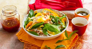 Turkey and mango glass noodle salad