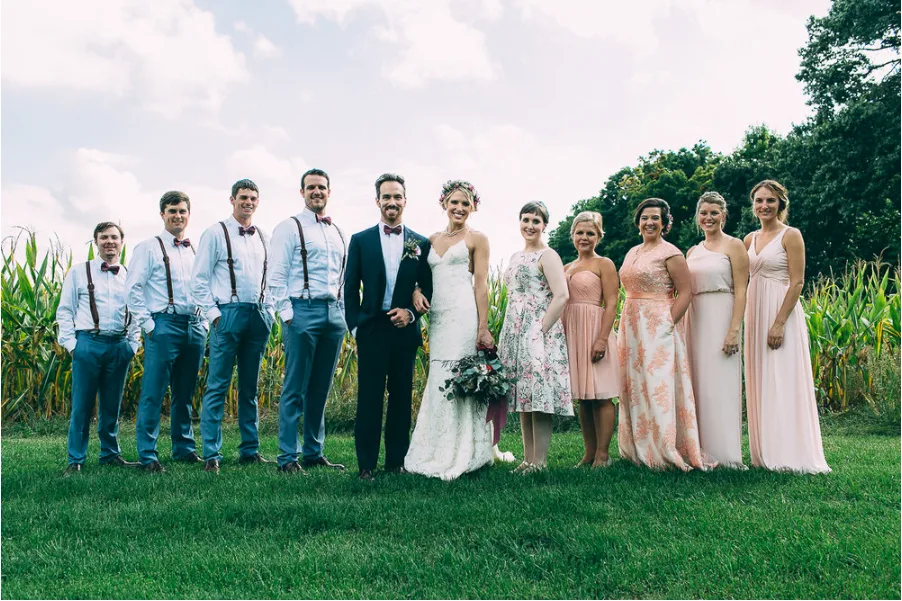Kevin and me with our bridal party