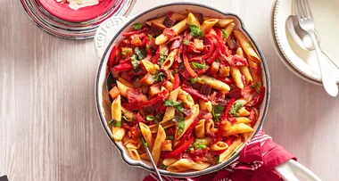 Salami & vegie penne