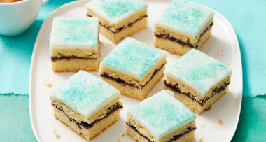 Teal blueberry slice