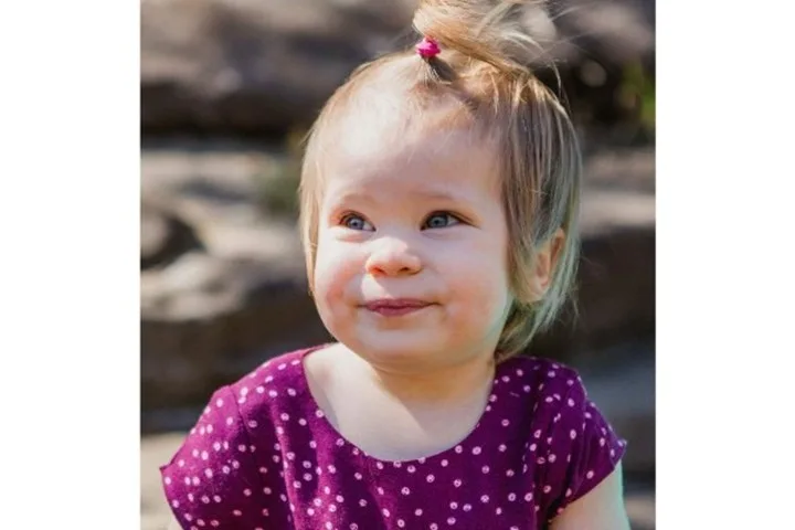 16-month-old Hayley Gangemi (pictured) had shown no symptoms prior to her shock diagnosis