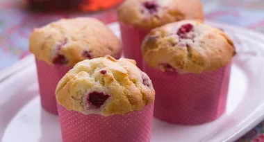 Raspberry & White Chocolate Muffins