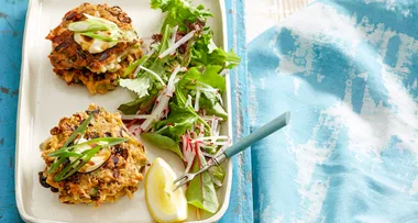Japanese potato and mushroom pancakes
