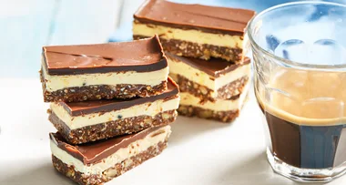 Choc & passionfruit walnut bars