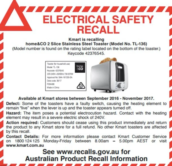 kmart recall