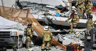 Pedestrian bridge collapses in Miami, killing several