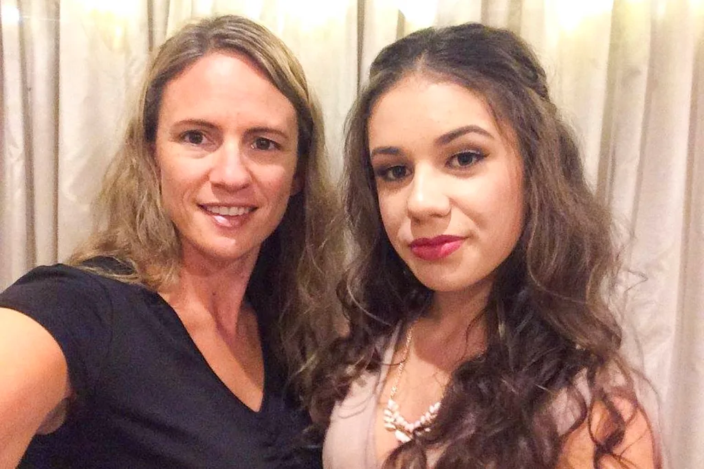 My mum Shona and me