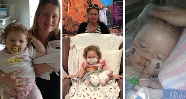 Little girl given 20 per cent chance of survival after ‘vomiting bug’ turned out to be aggressive cancer