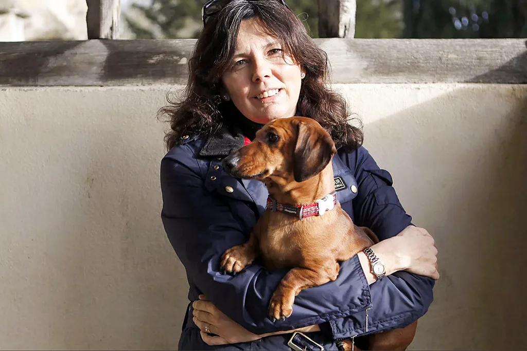 Helen with her faithful dog, Boris