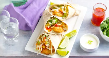 Fish salad wraps