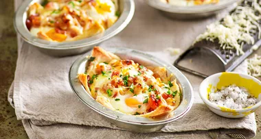 Egg and bacon pies