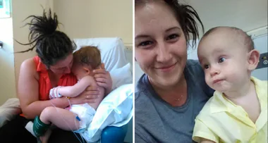 Little girl is sliced from ear to ear