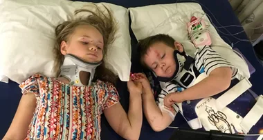 Siblings fight for their lives after losing parents and baby sister in horror crash
