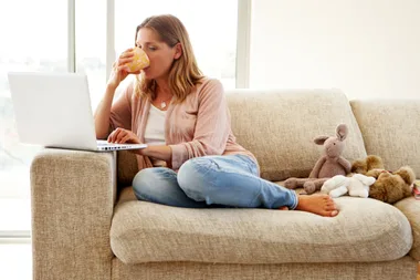 woman on couch