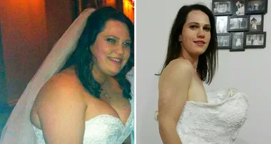 The shrinking bride: How one woman lost half her body weight