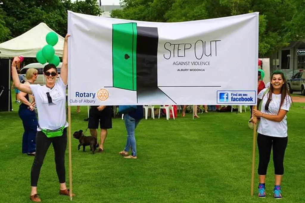 step out against violence march
