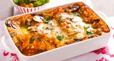 Chicken lasagne with spinach