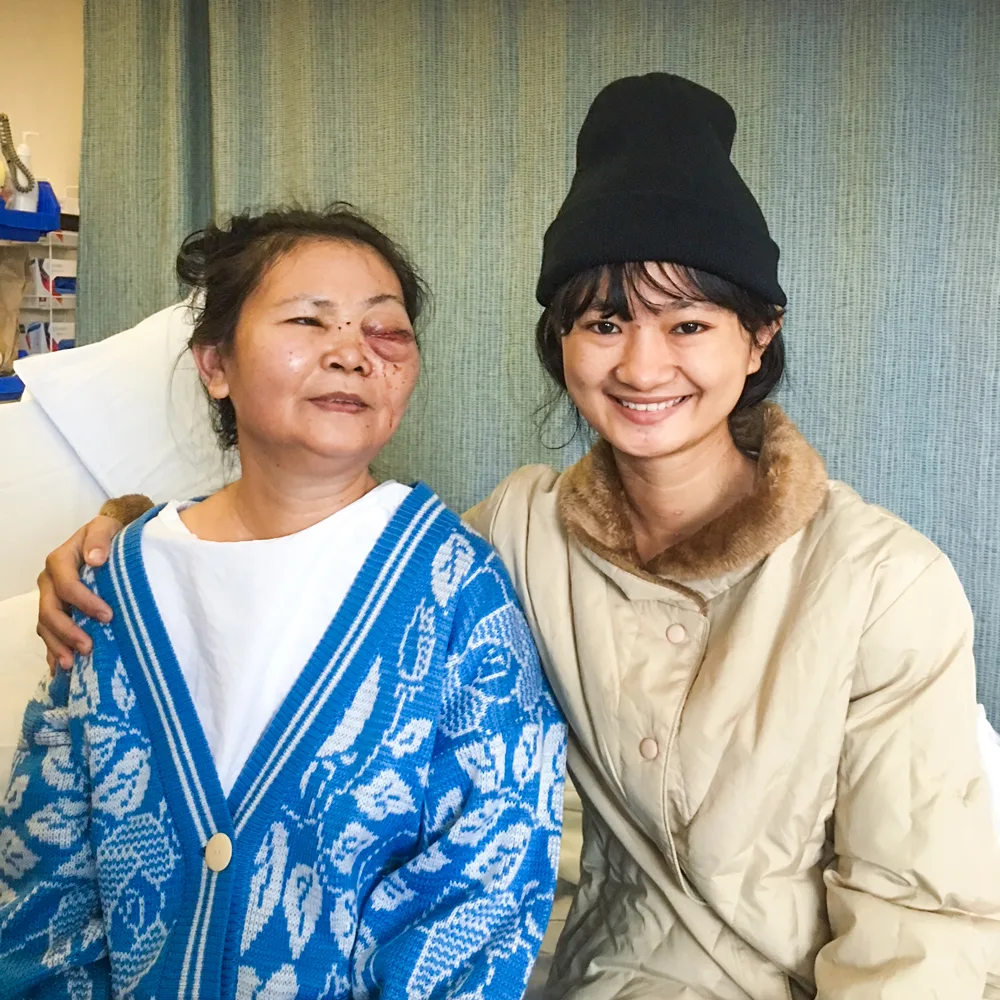Fitiria and her daughter Febri