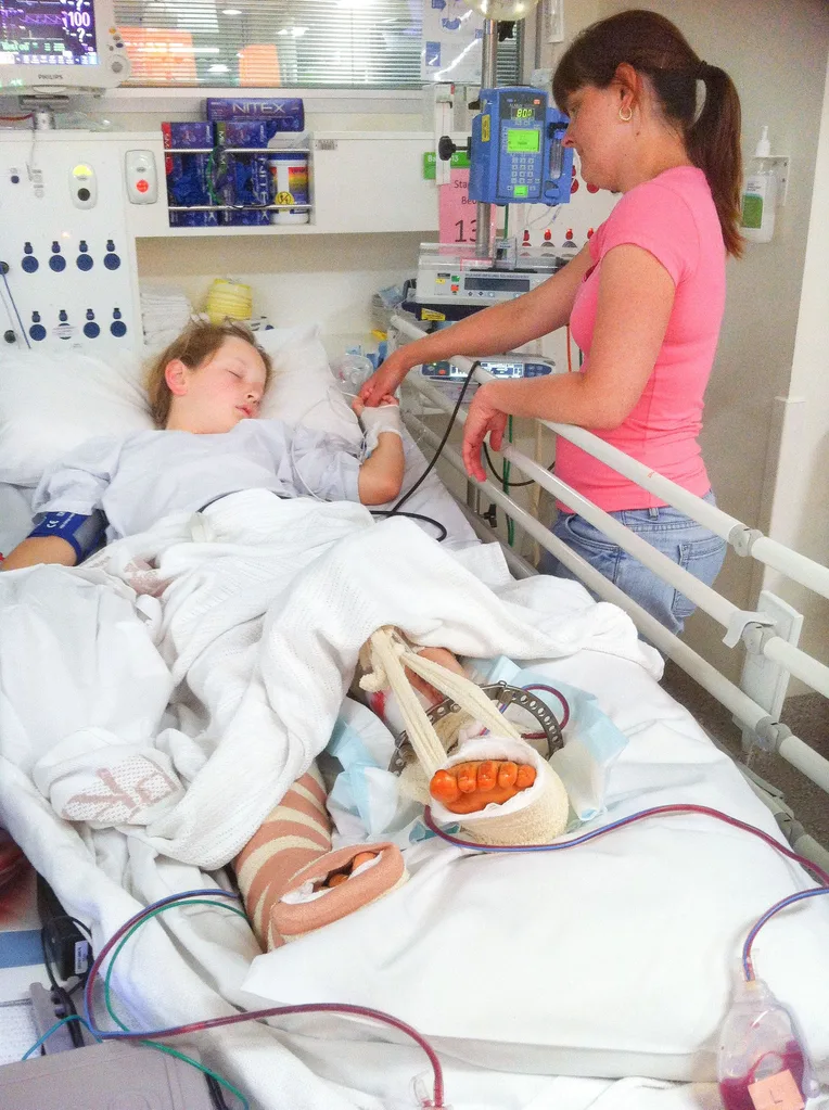 Claire and Elle after 9 hours in surgery