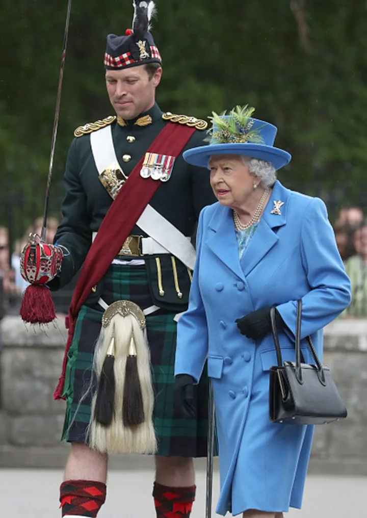 The Queen was inspecting the Balaclava Company, 5 Battalion The Royal Regiment of Scotland at the gates at Balmoral