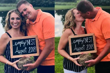 Married couple pose for VERY unusual photo shoot