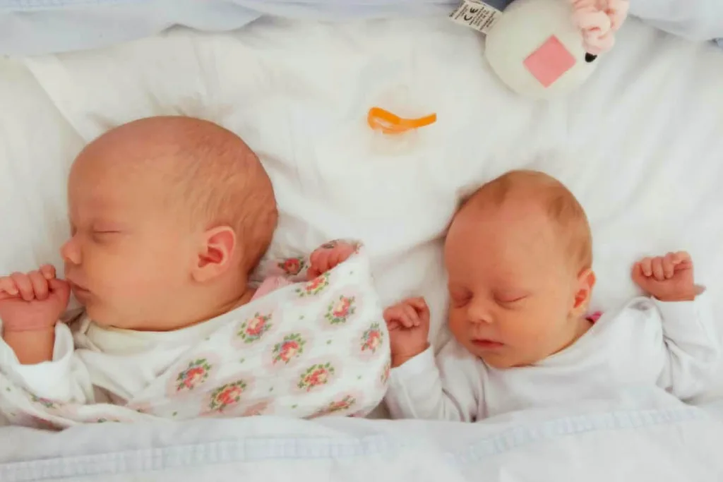 The girls at five weeks
