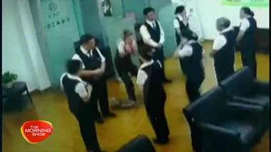 Bankers get shock of their lives as Python falls through roof