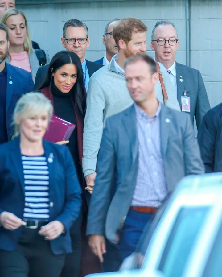 Meghan and Harry arriv