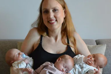 Mum of triplets shares honest photo of her post-baby belly