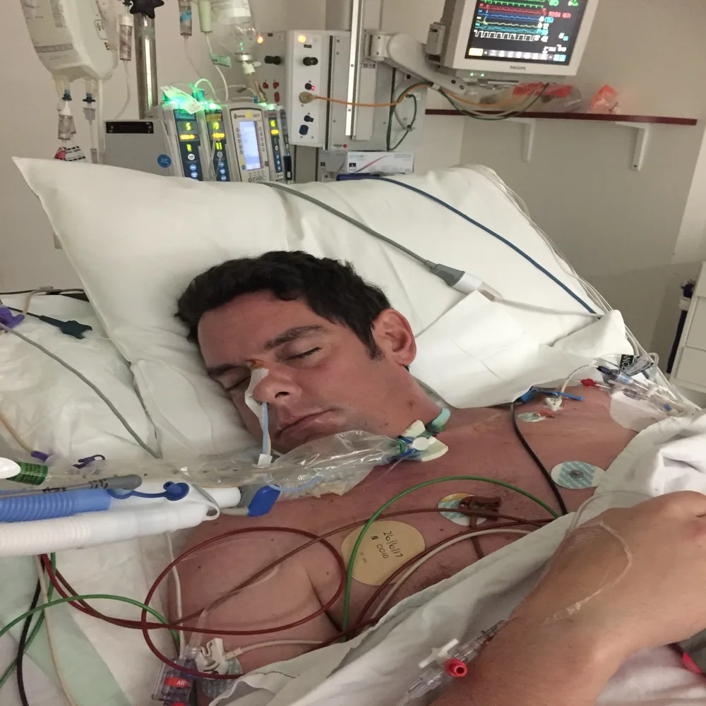 He was in intensive care