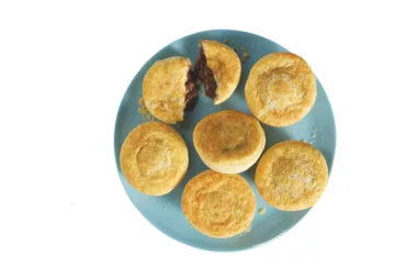 Classic Beef Party Pies with Feta Cream and Smashed Peas