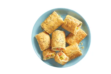 Vegetarian Rolls with Yoghurt Salsa Verde