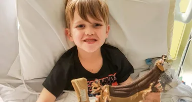Mangled by a mower – How little Jett was saved by his tradie boot