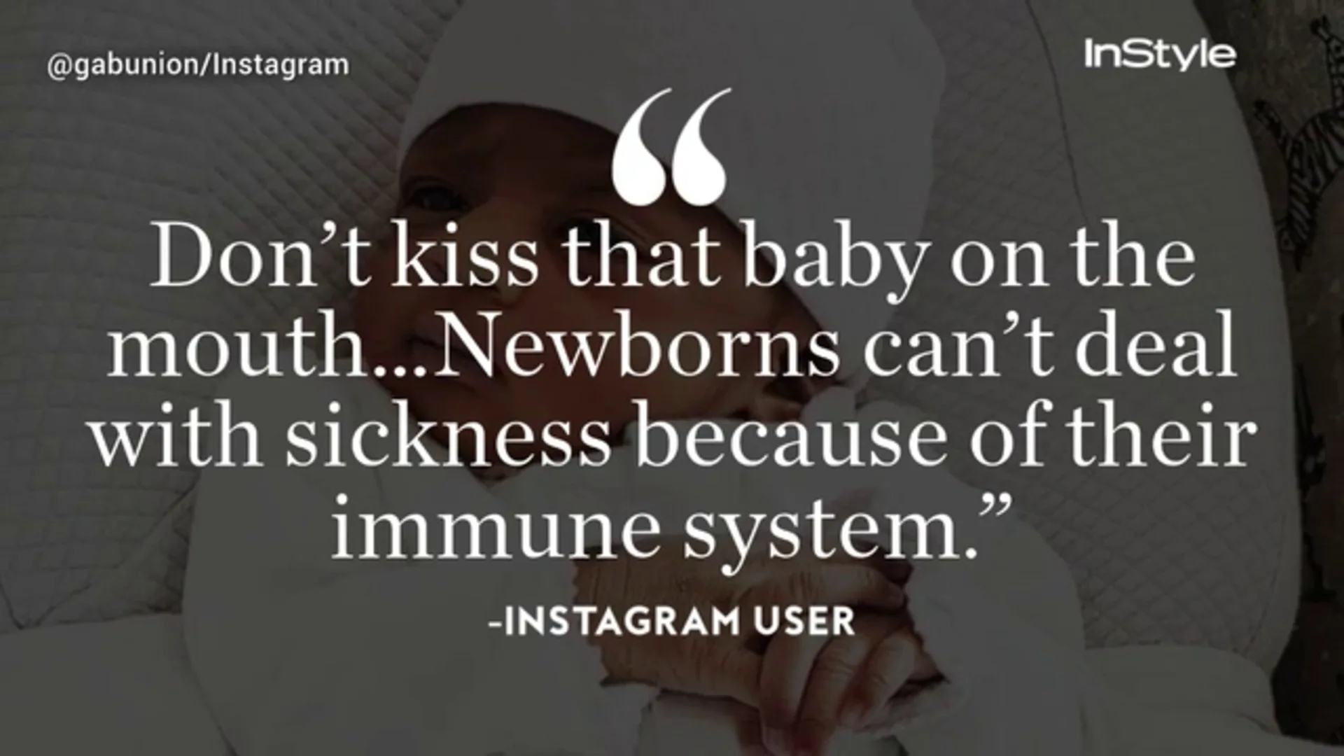 Gabrielle Union Was Mom-Shamed After Dwyane Wade Kissed Their Baby on the Lips