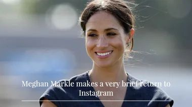 Meghan Markle makes surprising return to Instagram