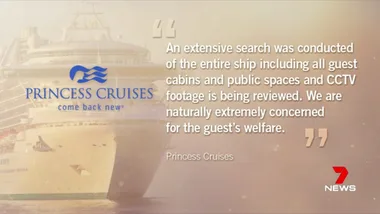 Man missing from Princess cruise ship due in Melbourne