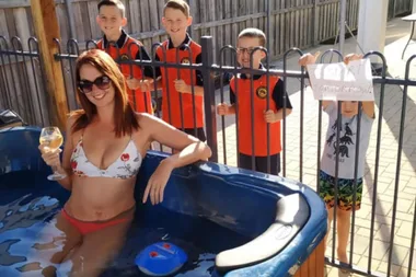 Mum shares hilarious photo to celebrate her kids going back to school