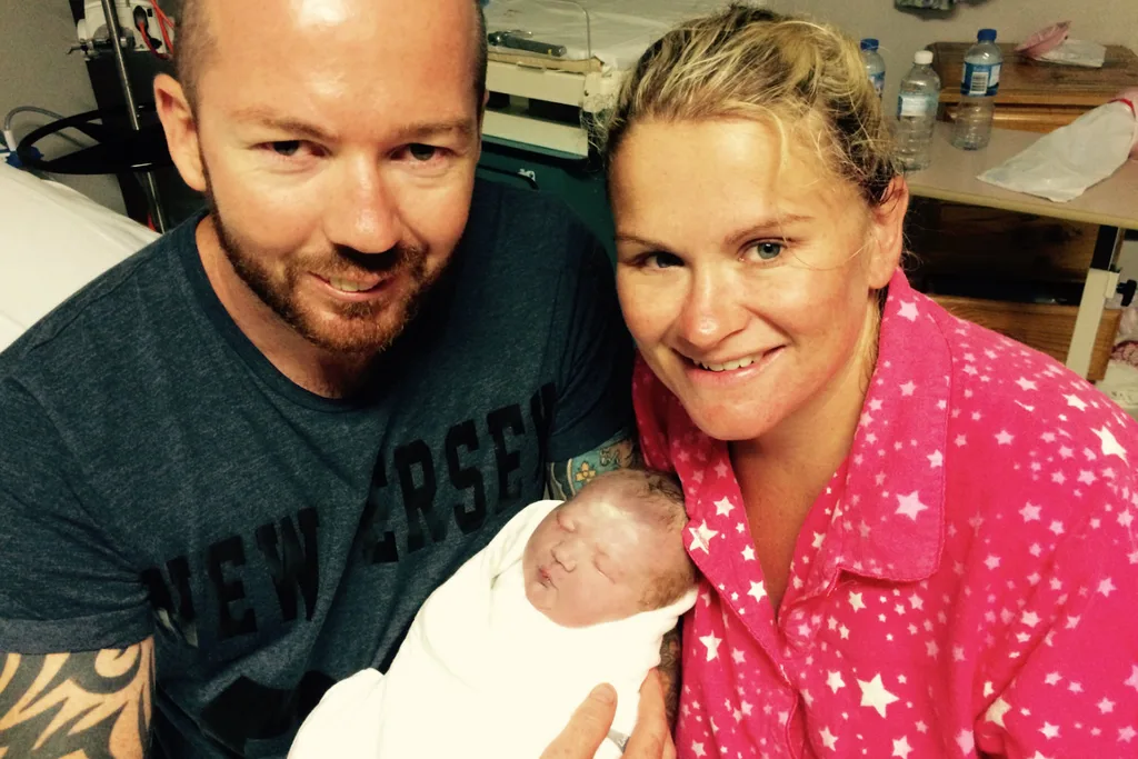 Elouise Brown, husband Grant and daughter Ivy