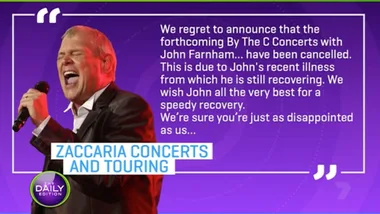 BREAKING: John Farnham sparks health fears after cancelling concert dates