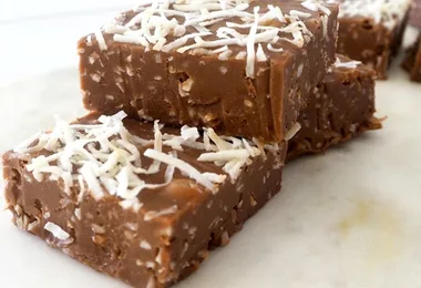 3-ingredient coconut rough fudge