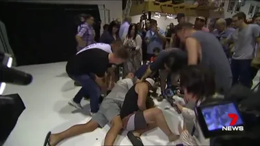 WATCH: 17-year-old boy was arrested after allegedly throwing an egg at Senator Fraser Anning