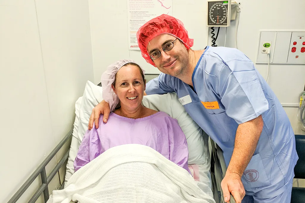 Me and Steve before the caesarean