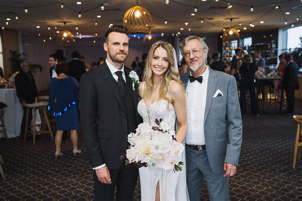 Florian, Holly and Roland on the big day