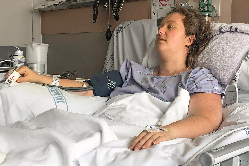 Recovering in hospital