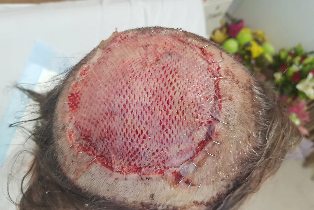 When I first removed the bandages