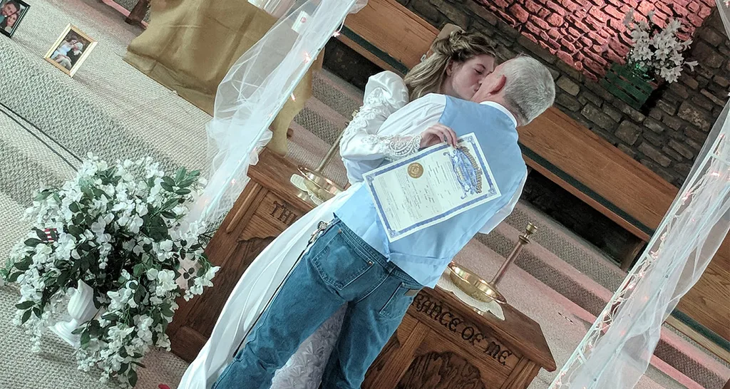 Me and JR on our wedding day