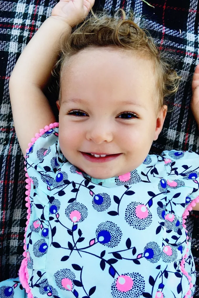 Keira now runs about laughing!
