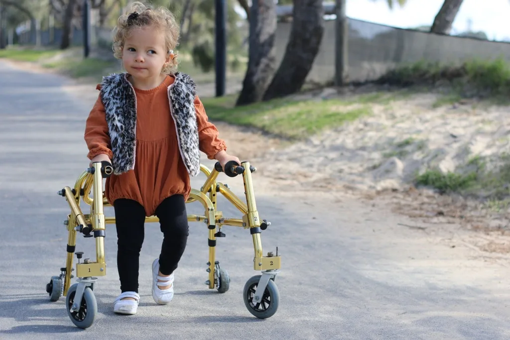 Our girl with her walker.