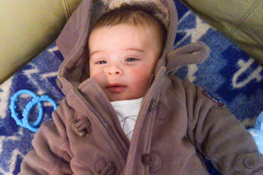 He was happy when he was rugged up