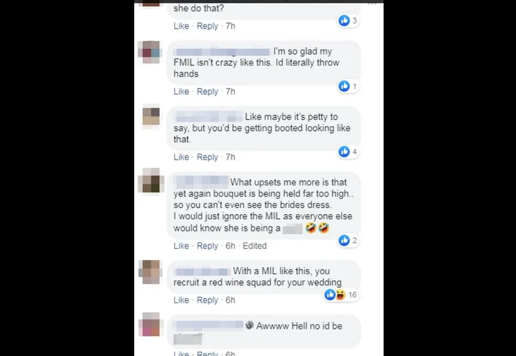 People criticised the mother-in-law's dress choice